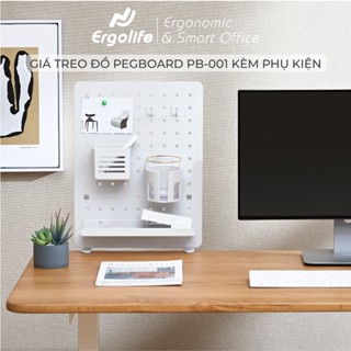 Bảng treo đồ kim loại kẹp mặt bàn Pegboard PB-001