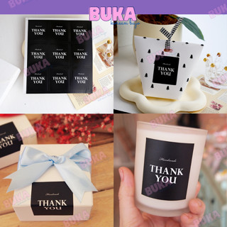 Tem dán Thank you Sticker dán hộp nhãn đóng gói hàng hóa, quà tặng Buka