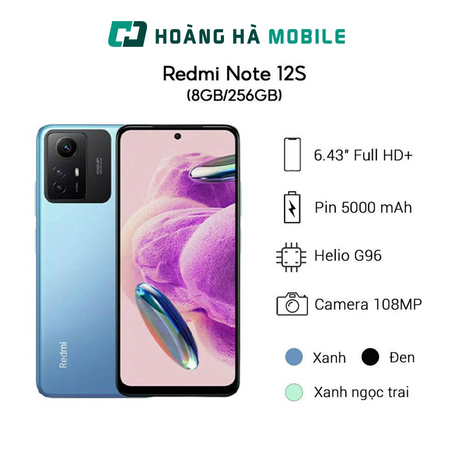 Điện Thoại Redmi Note 12S 8GB/256GB - Chính hãng(Nguyên Seal Chưa Active)