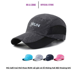 Mũ lưỡi trai RUN vải gió có lỗ thông hơi đội thoáng khí – Nón kết thể thao