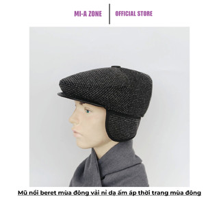 Mũ nồi mùa đông vải nỉ dạ - Nón beret ấm áp thời trang mùa đông