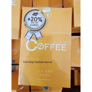 Cà phê gừng giảm cân - ginger coffee chính hãng -hộp 20 gói