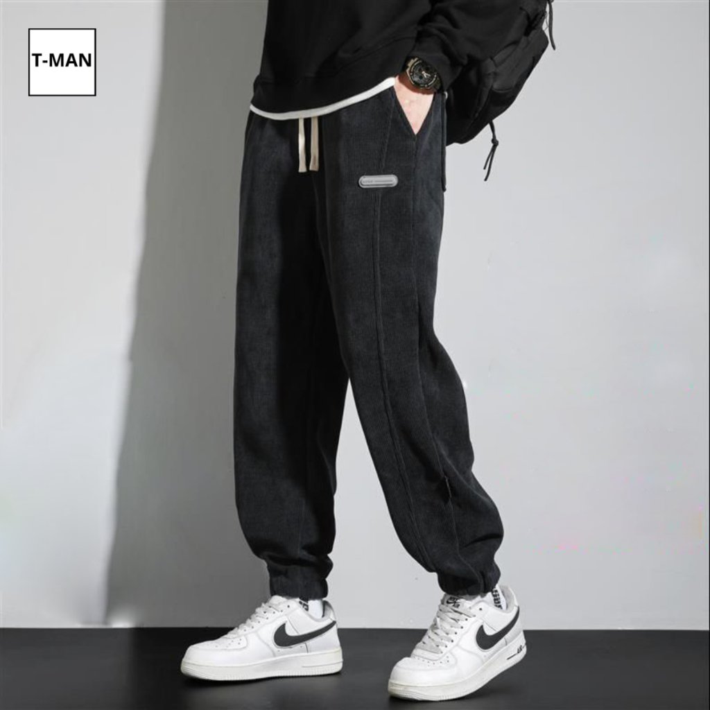 Quần dài nam Jogger chất nỉ tăm mùa đông tôn dáng, bản chun to dây rút cá tính ,Unisex phom rộng nam nữ đều mặc được