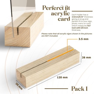 Đế gỗ để ảnh Toploader, giá đỡ card, gắn bảng aryclic, lịch bàn trang trí