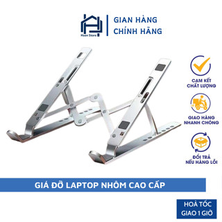 Giá đỡ laptop, kê macbook bằng NHÔM 2 CHỐT CAO CẤP gấp gọn, kệ đỡ máy tính HSON tản nhiệt, chịu lực siêu tốt