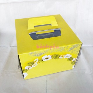 Hộp bánh kem quai xách size 23 (kèm đế) - BB46