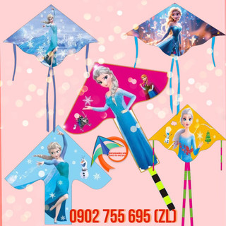 [mua 1 tặng1] diều elsa - tặng 150 mét dây (diều giá rẻ, diều thả, diều hình elsa, diều công chúa elsa)