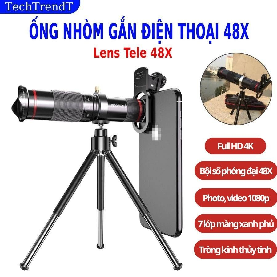 Ống kính góc rộng 36x, 48x , Lens Tele siêu zoom xa cho hình ảnh HD dành cho điện thoại