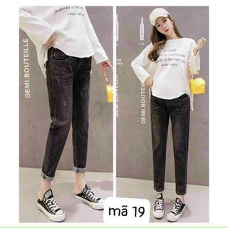 Quần Bò Bầu, Quần Jeans Bầu Hàng Mềm Đẹp Loại 1 Q27 Thời Trang Trẻ Trung, Đủ Size Cho Mẹ Bầu