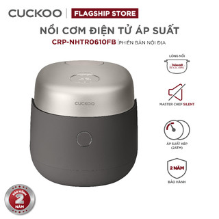 Nồi cơm điện áp suất kép cao tần Cuckoo 1.08L CRP-NHTR0610FB - Màu đen- Lòng nồi phủ men Xwall độc quyền
