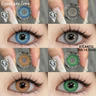 2 cái 1 cặp kính áp tròng màu lens cosplay xanh đôi mắt to 14.5mm lens anime