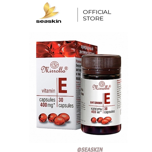 Viên uống Vitamin E đỏ Nga 270mg Mirrolla làm đẹp trắng da - Delofil