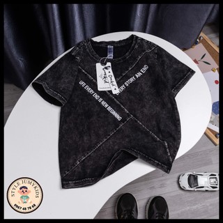 Áo thun wash đá basic UNISEX (10-62kg), chất vải cao cấp form rộng - tay ngắn - in chữ siêu đẹp