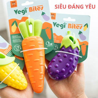 Đồ chơi cho chó FOFOS, Đồ chơi nhai gặm hình trái cây, Có tiếng kêu, Tốt cho răng chó, TPR an toàn, Bảo vệ đồ đạc
