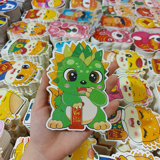 [Loại Đẹp] Combo 10 Chiếc Lì Xì Chibi Tết Giáp Thìn 2024 Óng Ánh Ngộ Nghĩnh