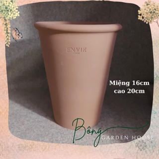 Chậu trồng cây, Chậu đất nung ly cao Envie màu đất nung và socola Bông Garden trồng cây cảnh các loại