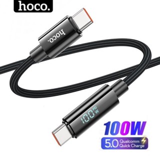 Dây sạc nhanh 2 đầu type c 100w Hoco cáp type c to typec hiện thị đèn led công suất sạc samsung xiaomi oppo laptop ...