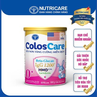 Sữa bột Nutricare ColosCare 0+ lon 800g tăng cường hệ miễn dịch