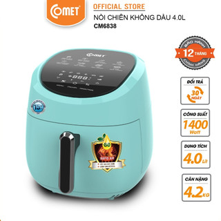 Hỏa tốc - Nồi chiên không dầu phím cảm ứng điện tử 4L COMET - CM6838