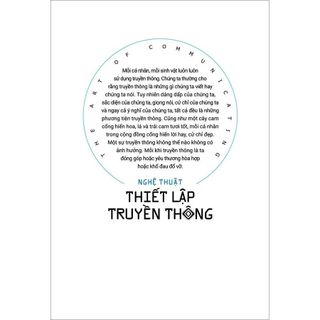 Sách - Nghệ Thuật Thiết Lập Truyền Thông(Thích Nhất Hạnh, PNA - Nhà Sách Anh Thành)