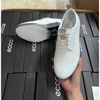 Giầy golf nam Ecco dây buộc - Giầy golf nam chất da chống nước full hộp