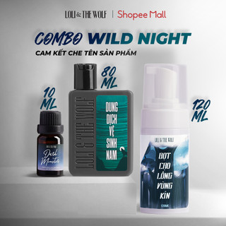 Bộ Sản Phẩm "Wild Night" Loli & The Wolf Dành Cho Nam: 1 DDVS Nam 80ml + 1 Nước Hoa Vùng Kín Nam 10ml + 1 Bọt Cạo Lông