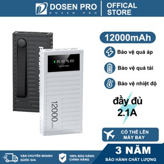 DOSEN PRO Sạc dự phòng Power bank 2.1A 12000 mAh 30000mah pin dự phòng màn hình Led tích hợp tích hợp