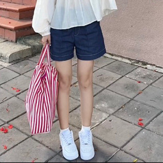 Quần short jean denim form chữ A dập chỉ nổi phối túi cá tính Fary Short  – Siblinghouse