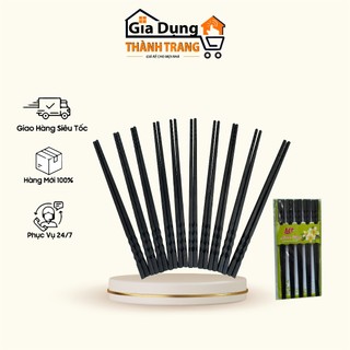 ⚡ XẢ KHO ⚡ bộ 10 đôi đũa nhựa phíp đen Nhật Bản ,đầu nhám nhựa melamin cao cấp