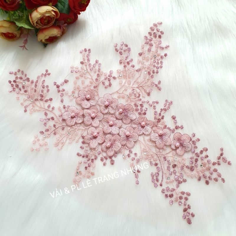 REN 3D BÔNG MAI - Màu Hồng Ruốc