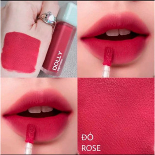 Son Dolly Đỏ Rose Super Matte (màu 01: đỏ hồng) Hàng chính hãng