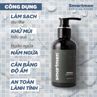 Dung Dịch Vệ Sinh Nam Tinh Chất Thảo Dược SMARTMEN Tạo Bọt Làm Sạch Nấm