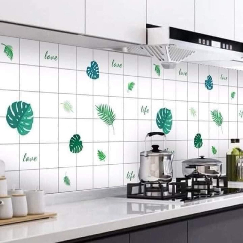 Dán bếp cuộn hoa 2m khổ 60cm