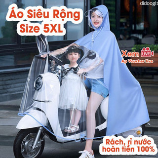 Áo mưa nửa trước trong suốt che phủ toàn thân kèm kính chắn mưa có thể tháo rời ( Didooglt )