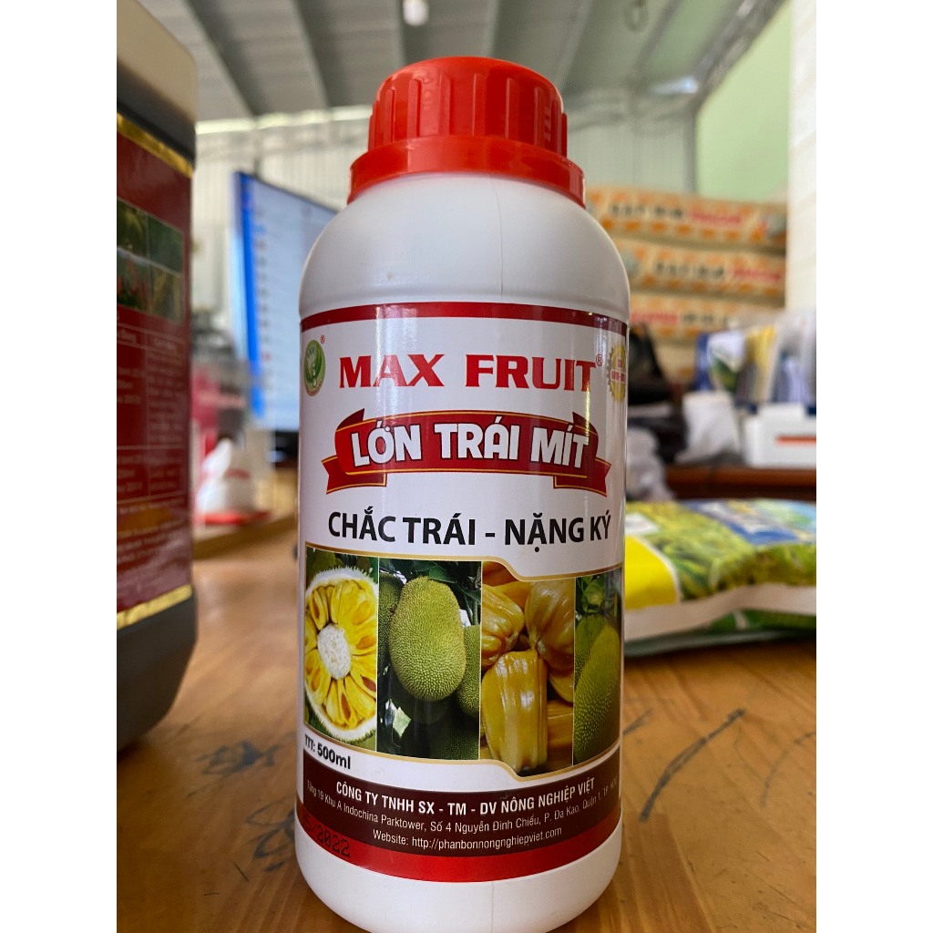 Max fruit Lớn trái mít 500ml - Giúp trái lớn đều, nhanh, không bị méo mó.Tăng phẩm chất và năng suất trái, chắc ruột
