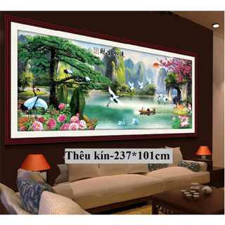 Tranh thêu chữ thập PHONG CẢNH Sơn thủy hữu tình FJ0671 237*101cm