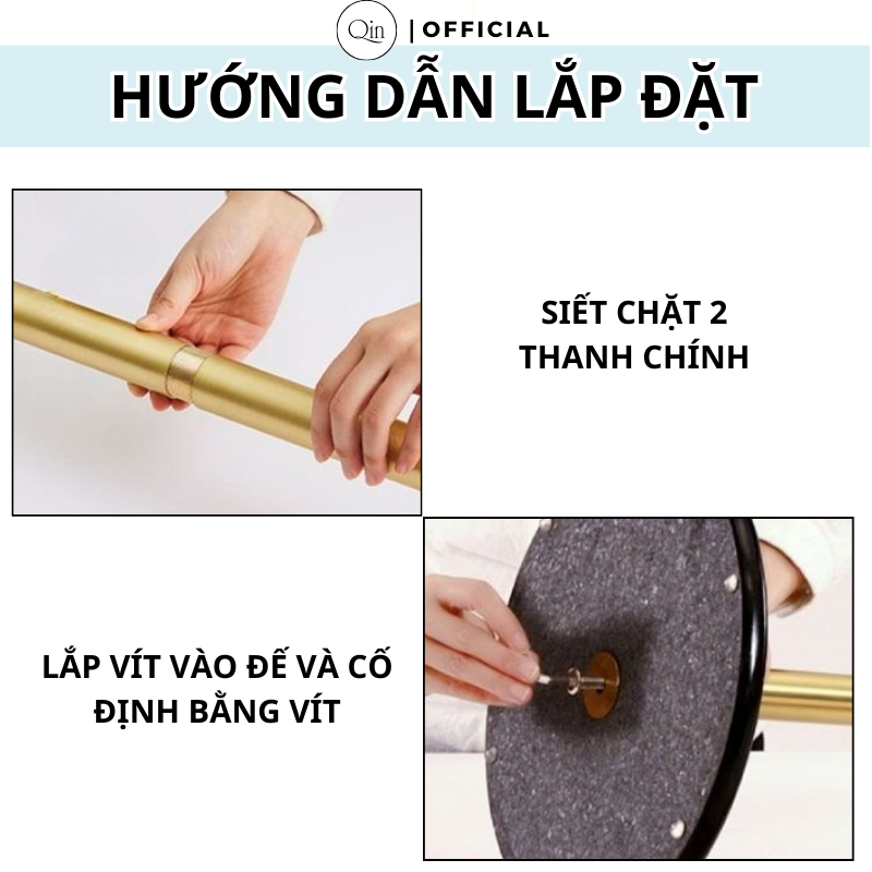 Giá Treo Quần Áo Qin Cây Treo Đồ Phong Cách Hàn Quốc Dễ Dàng Tháo Lắp