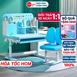 (Bán chạy 2023) Bàn ghế học sinh kèm giá sách A16, Bàn học thông minh Phù hợp nhiều độ tuổi, Bảo hành 24 tháng 1 đổi 1
