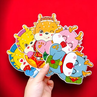 Combo 50 bao lì xì chibi tết 2024 hàng dạ quang loại 1