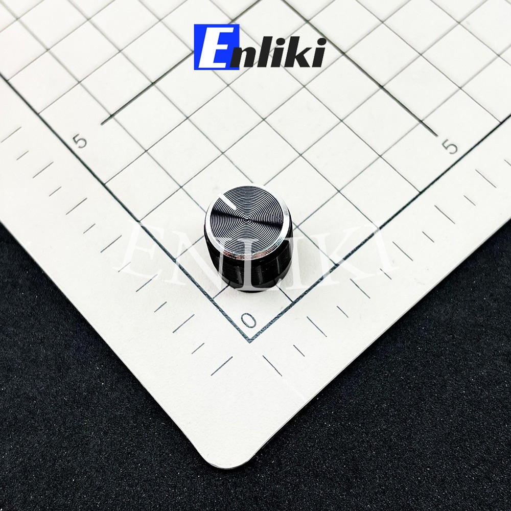 Núm triết áp kim loại đen 15mm