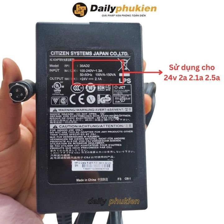 Adapter nguồn Máy in Xprinter XP-420B , Xprinter XP-K200L