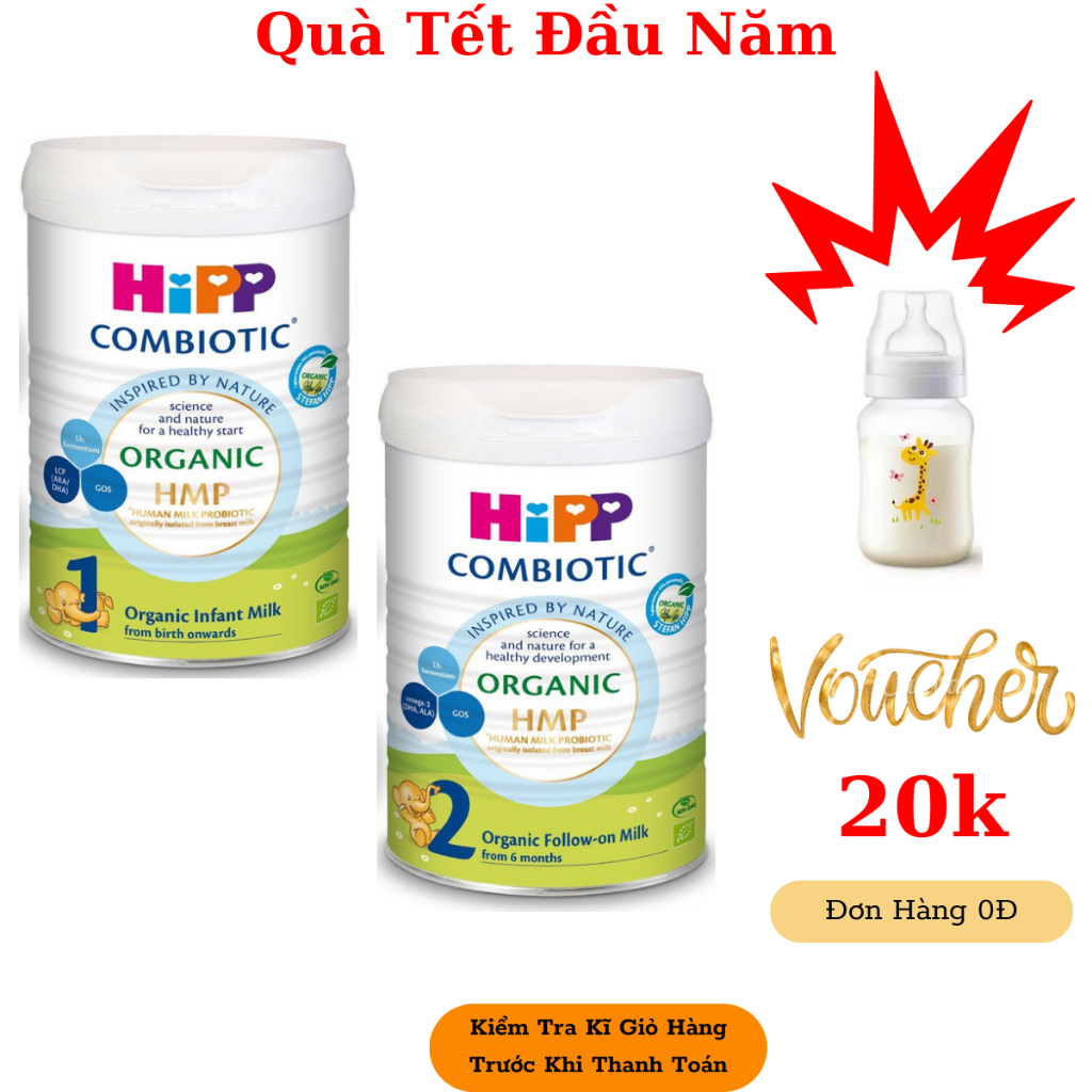 Sữa bột công thức HiPP Organic Combiotic Số 1,2,3,4 Lon 800g