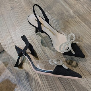 Sandal gót nơ đính đá sd2196
