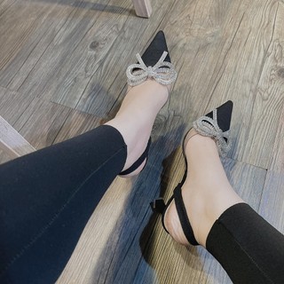 Sandal Gót Nơ Đính Đá SD2196