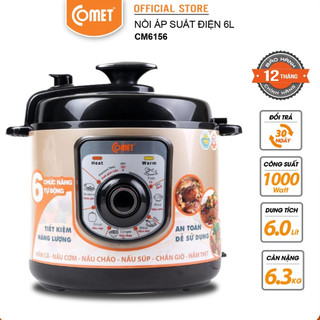 Có hỏa tốc  - Nồi áp suất điện đa năng 6.0L COMET - CM6156