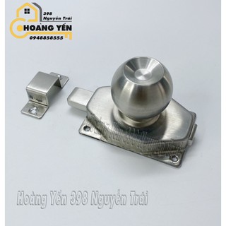Chốt cửa wc vệ sinh, chốt đấm tròn tăng cường bên trong cửa inox, Chốt cửa vặn xoay màu inox, chốt vặn cửa sổ, phòng ngủ