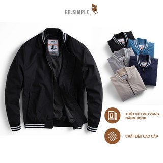 Áo Khoác Nam Bomber gió 2 lớp, Khoác cao cổ gió 2 lớp Siêu cản gió GRSIMPLE (CU3003)