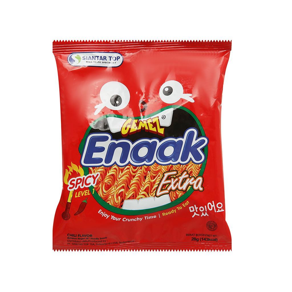 Snack mì trẻ em vị gà/tương ớt Enaak Extra gói 30g