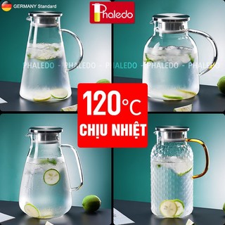 Bình Nước Thuỷ Tinh Chịu Nhiệt 2 Lít Dung Tích Lớn, Borossilicate An Toàn Không Chứa Chì Cao Cấp PHALEDO (P-0382)