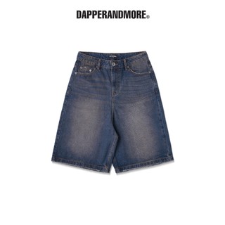 Quần Short Jeans DAPPERANDMORE Washed Denim Form Lửng - Xanh Đậm
